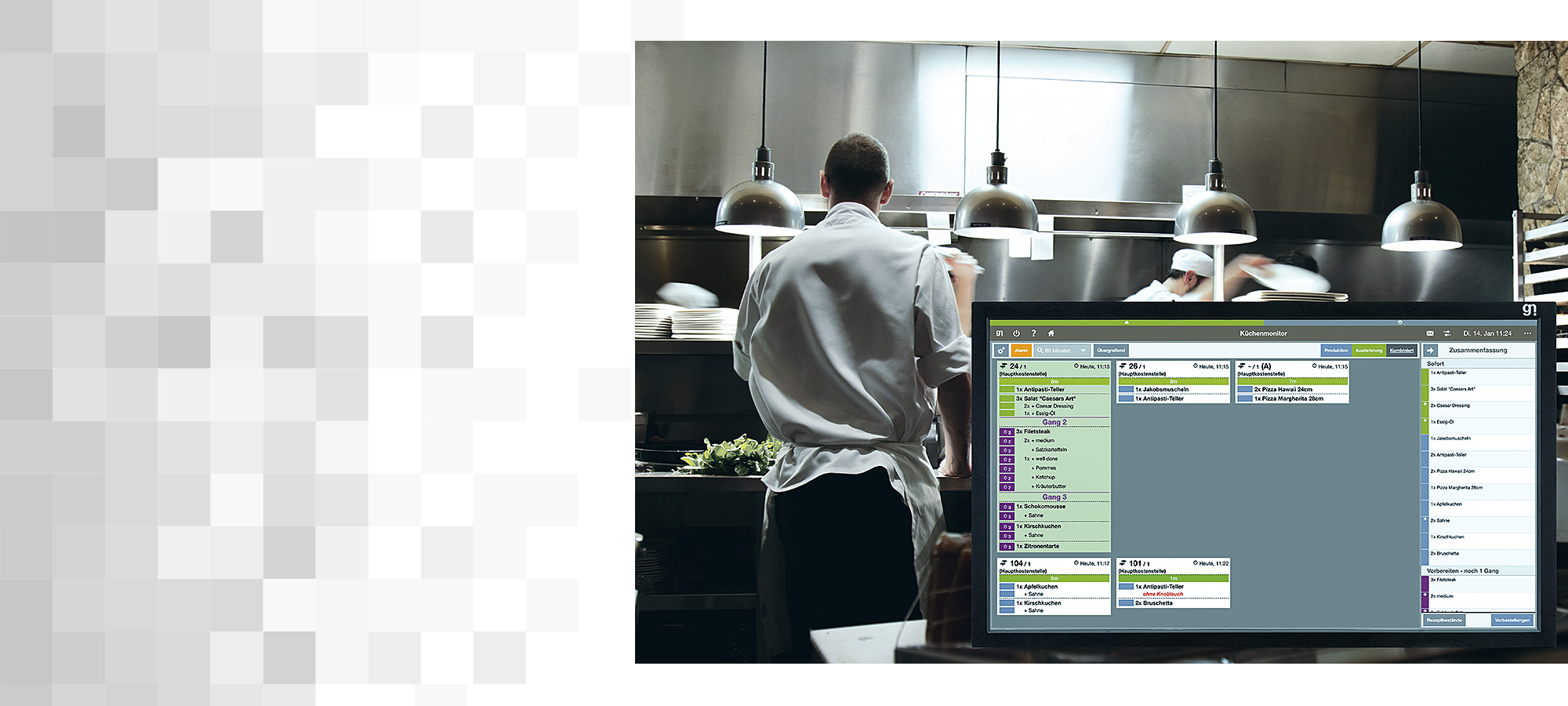 Macht Digitalisierung die Gastroküche nachhaltiger - Laptop steht in einer Küche