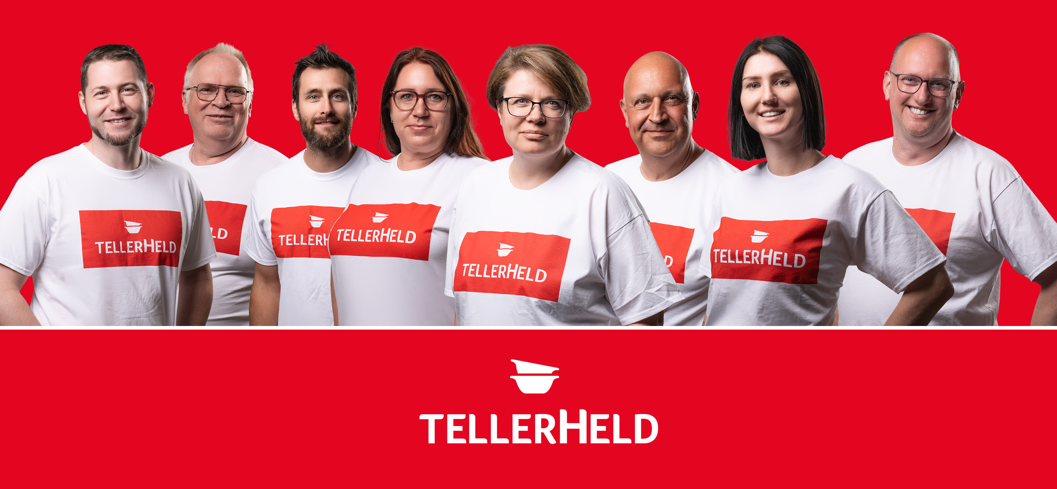 Teamfoto des Kernteams von Tellerheld.